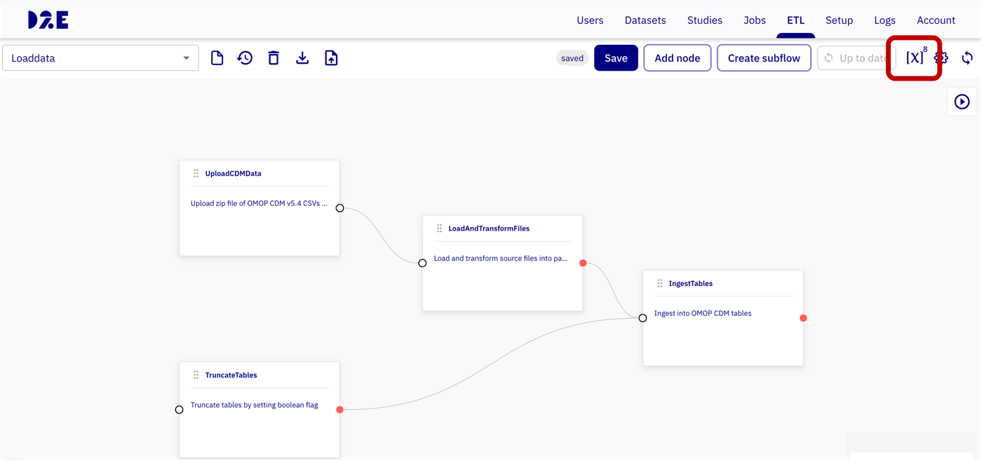 Open Variables panel