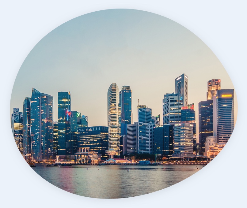 Singapore skyline view
